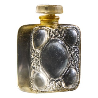 René Lalique Les Cinq Fleurs French Glass Perfume Bottle For Sale
