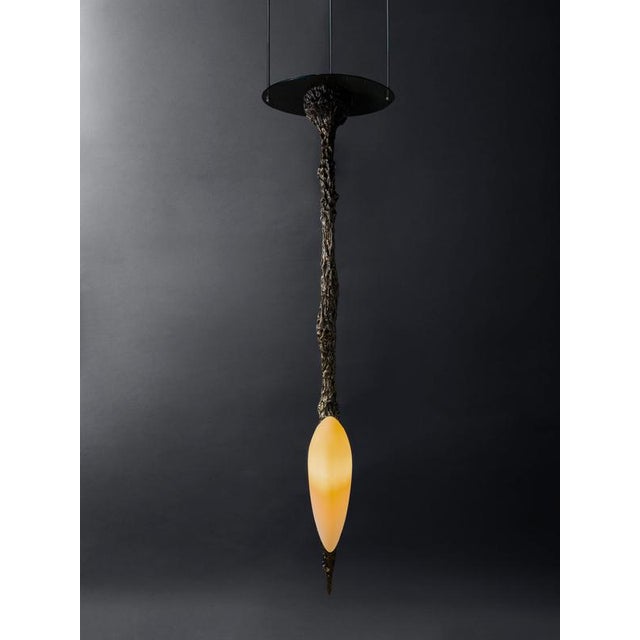LV-426 Pendant in Patinated Cast Bronze by William Guillon For Sale - Image 6 of 11