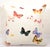 1990s Belgium Textured Linen Butterfly Fabric Down-Filled Pillow For Sale - Image 12 of 12