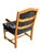 Vintage Barnard & Simonds Black Leather Armchair | 1960s American Traditional | Button-Tufted Leather & Bobbin-Turned Wood For Sale - Image 14 of 18