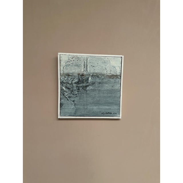 Original vintage swedish oil on canvas – “vinter vision ii” by gunnar jonsson – signed with dedication – framed – 34 × 34...