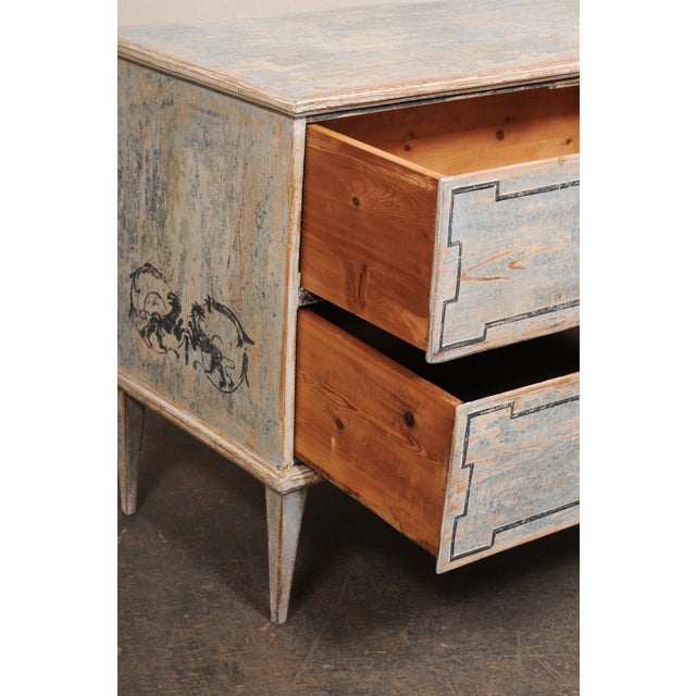 Neoclassical 19th Century French Neoclassical Hand-Painted Commode For Sale - Image 3 of 13