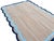 Textile Handmade Cotton Vegetable Dyed Scalloped Rug Muddy Beige, Sky and Navy Blue Border - 9'x12' For Sale - Image 7 of 11