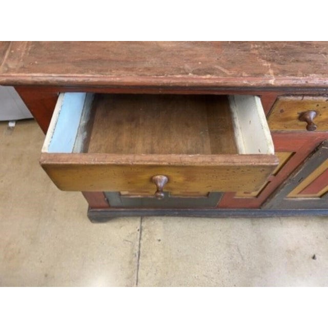 Late 19th Century Painted Step-Back Cupboard, Circa 1870 For Sale - Image 5 of 8