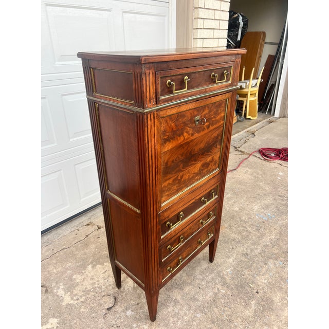 French 19th Century Louis XVI Mahogany Secretaire For Sale - Image 10 of 12