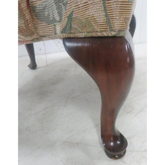 Queen Anne Queen Ann Style Wing Chair For Sale - Image 3 of 7