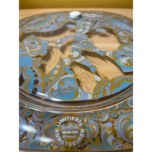 Mid-Century Modern Rosenthal Studio-Line Bjørn Wiinblad Limited Art Glass Plate, Germany, 1977 For Sale - Image 3 of 7