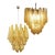 Italian Amber Crystal Chandeliers, Murano, Set of 2 For Sale