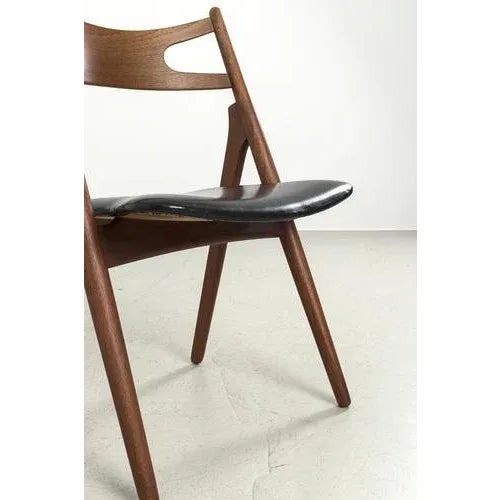 CH29P Sawbuck Dining Room Chairs, Set of 3 For Sale - Image 6 of 13