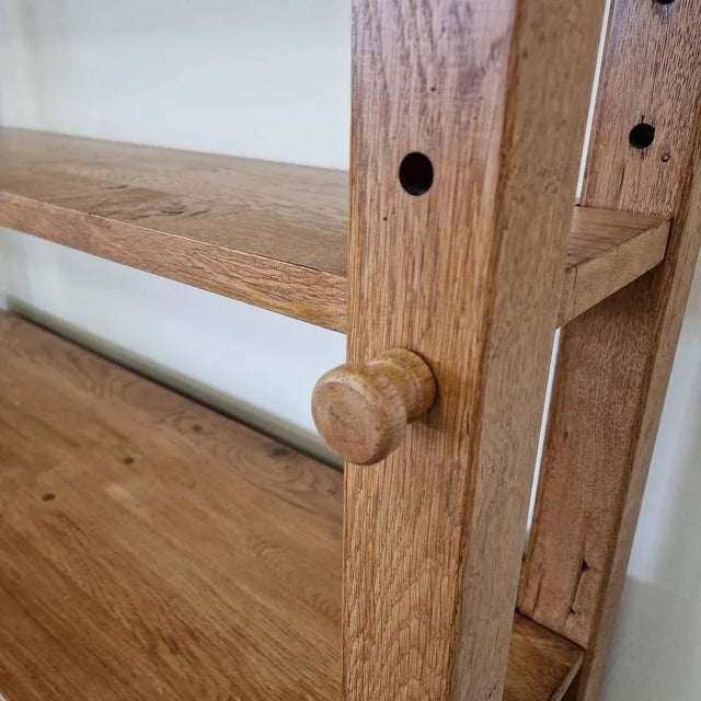 Brown Mid-Century Rustic Open Bookcase - Cabinet For Sale - Image 8 of 9