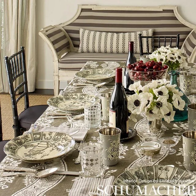 English Schumacher Le Castellet Fabric in Brun For Sale - Image 3 of 3