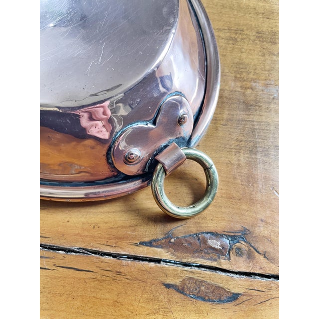 A beautiful antique French copper gratin/roasting dish with new hand-applied tin. This is clearly a hand-crafted piece,...
