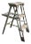 19th Century Distressed Green Paint Step Ladder For Sale