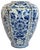 1970s Large Hand-Painted Delft Blue & White Vase With Bird Motif For Sale - Image 9 of 11