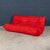 Vintage Togo Three-Seater Sofa in Red by Michel Ducaroy for Ligne Roset, 1973 For Sale - Image 3 of 18