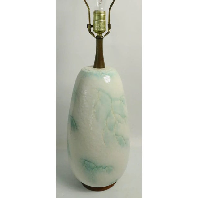 Mid Century Ceramic Lamp With Cloud Motif For Sale - Image 10 of 13