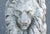 Vintage Cast Stone Lion with Shield Garden Statue For Sale - Image 10 of 12