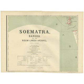 Antique Map of the Batu Islands by Dornseiffen, 1900 For Sale