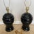 1980s Postmodern Black Gloss Ceramic Table Lamps - a Pair For Sale In West Palm - Image 6 of 11