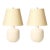 Mid-Century Off White Glazed Ceramic Table Lamps by Lotte & Gunnar Bostlund For Sale