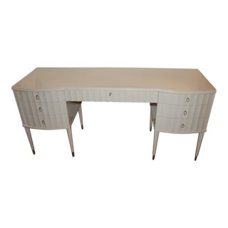 Barbara Barry Realized by Henredon Ivory Walnut Lady's Desk For Sale