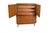 A classic Mid Century Modern walnut tallboy dresser with burled walnut center doors by a division of Broyhill, “Lenoir...