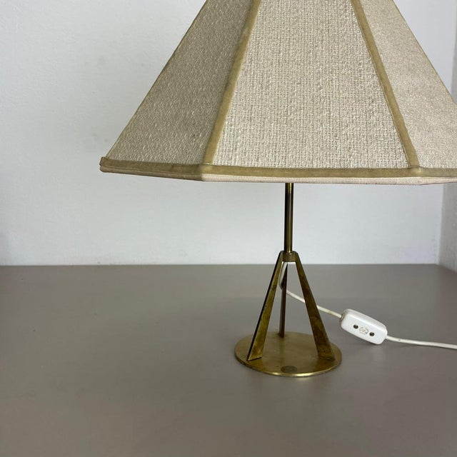 1960s Austrian Tripod Brass Table Light in the style of Kalmar, 1960s For Sale - Image 5 of 17