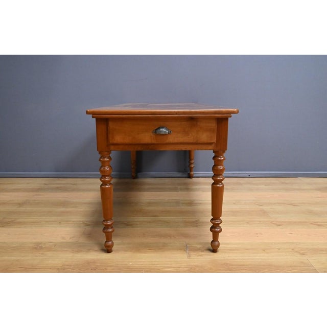 Late 19th Century Cherrywood Farmhouse Table For Sale - Image 13 of 18