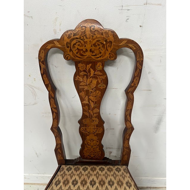 Antique Dutch Chairs in Marquetry Wood, 1800s, Set of 8 For Sale - Image 16 of 18