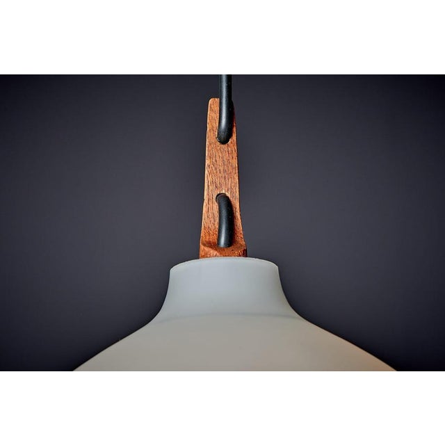 Wood Pendant Lamp attributed to Hans-Agne Jakobsson for AB Markaryd, Sweden, 1960s For Sale - Image 7 of 12