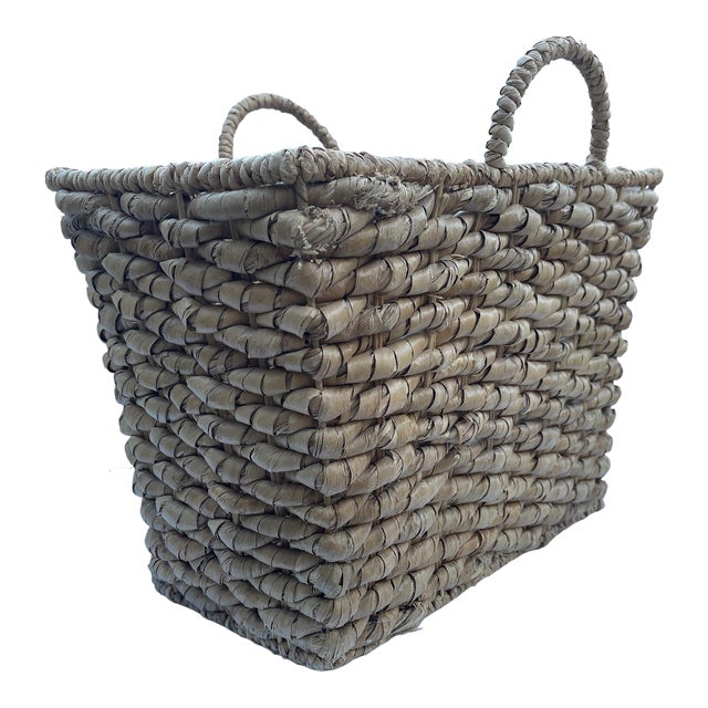 1960s Vintage Boho Chic Woven Magazine Basket Chairish