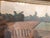 Mid-Century Modernist Oil Pastel Landscape Painting, Signed Bower For Sale - Image 15 of 16
