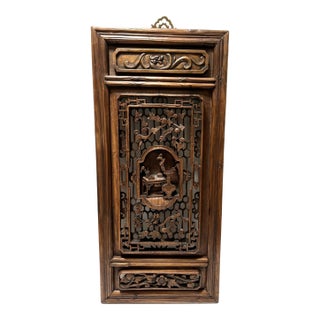 Antique Architecture Artifact Chinese Window Panel Theme of a Scholar's Studio For Sale