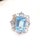 Late 20th Century Bochic Capri Vintage 7ct Blue Topaz & White Sapphire Ring, 18K Gold For Sale - Image 5 of 11