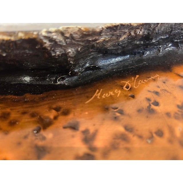 Large Coffee Table in Copper with Crystal Agathe Stone from Marc Dhaenens Bel, 1975 For Sale - Image 6 of 10