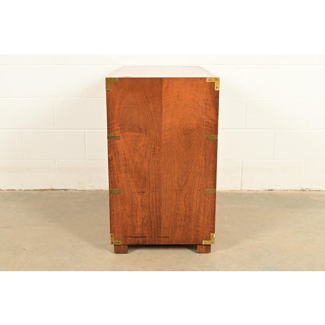 Michael Taylor for Baker Furniture Hollywood Regency Campaign Walnut Dresser Chest, 1960s For Sale - Image 11 of 13