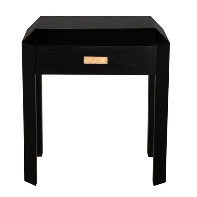 The Obtuse Side Table offers timeless elegance with a touch of edge. Crafted from rich mahogany with a hand-rubbed black...
