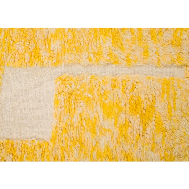 Hand-Knotted Moroccan Wool Rug | 9'11" X 7'5" | One of a Kind For Sale - Image 6 of 7