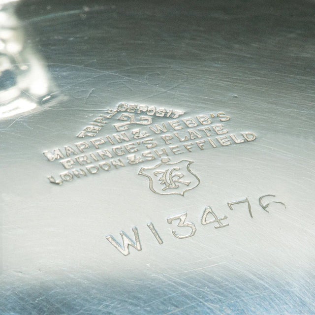 1900s Small Antique Victorian English Silver Plate Serving Bowl For Sale - Image 9 of 10