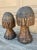 Vintage Folk Art Hand Carved Oak Mushroom Statues, Pair For Sale - Image 4 of 12