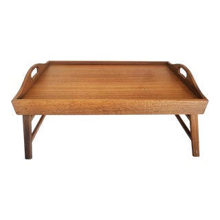 1970s Teak Wood Folding Tray For Sale