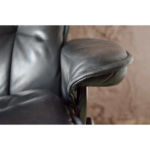 Set of Vintage Norwegian Lounge Chair & Ottoman from Ekornes, 1980s For Sale - Image 14 of 18