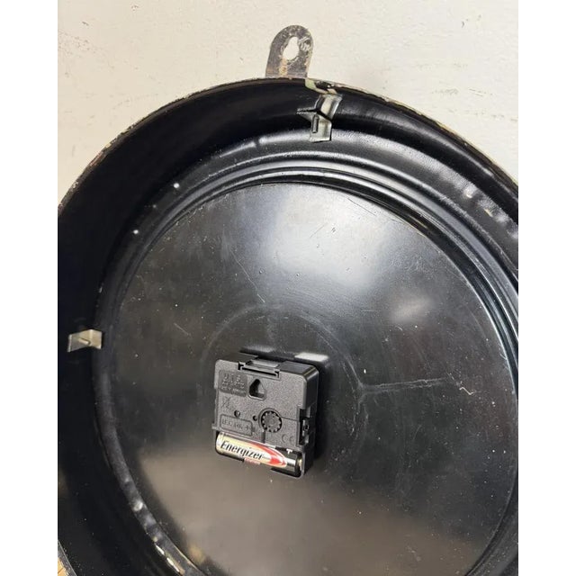 Industrial German Black Factory Wall Clock, 1950s For Sale - Image 15 of 17