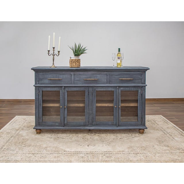 Flora Rustic Modern Solid Wood Sideboard Console For Sale In Chicago - Image 6 of 7