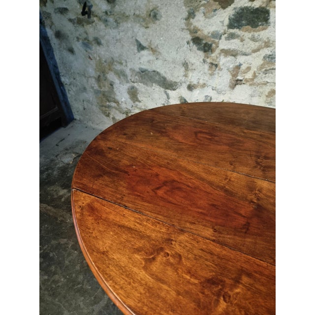 Antique French Oval Extendable Drop-Leaf Dining Table in Walnut, Early 1900s For Sale - Image 15 of 18
