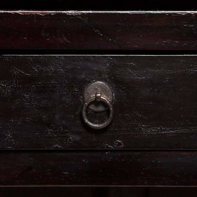 Pair of Chinese Red Lacquer Cabinets With Birds in Flight, C. 1850 For Sale - Image 13 of 14