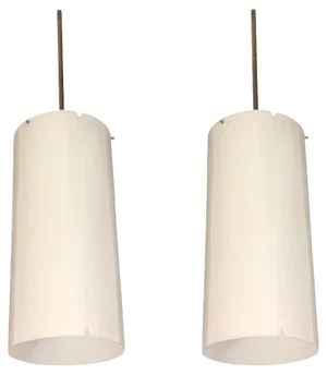 Danish Opal Acrylic Pendants by Erik Moller for Louis Poulsen, 1960s, Set of 2