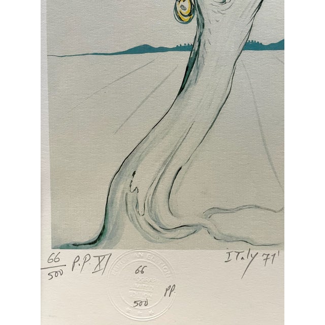 1970s 1970s Melting Clock Surrealist Abstract Lithograph Attribute Salvador Dali For Sale - Image 5 of 12