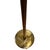 Vintage 1950s Brass Torchiere Floor Lamp With Wood Stem and Tulip Shade For Sale - Image 9 of 10