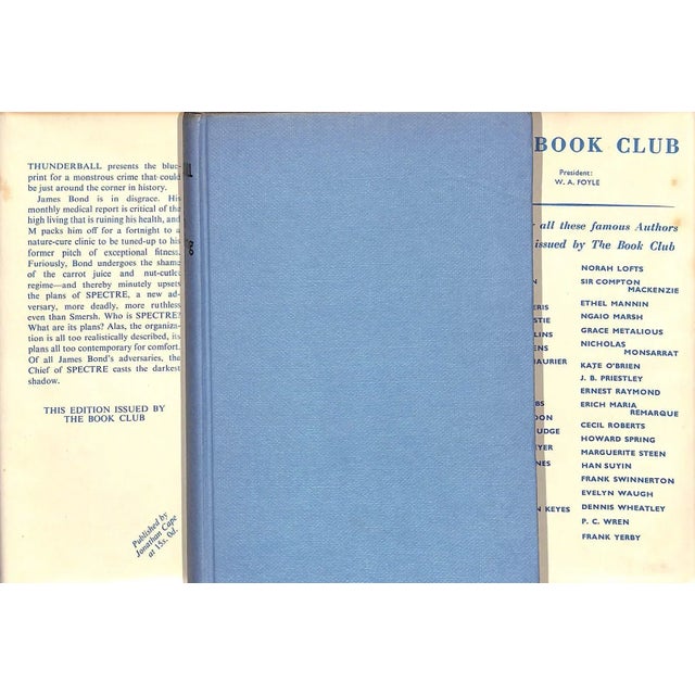 FLEMING, Ian [191] pp. 1961 The Book Club 7 1/2" x 5 1/4" Thunderball is the ninth book and the eighth novel in Ian...